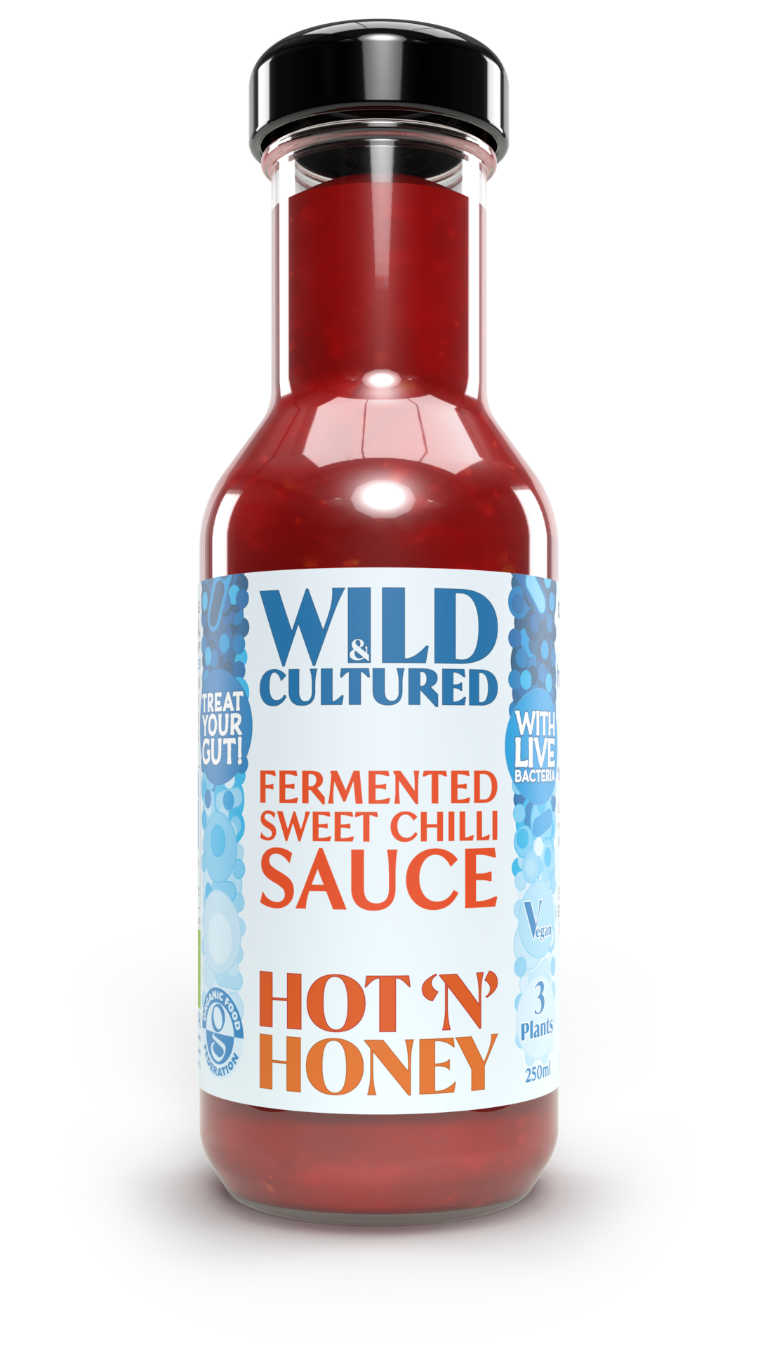 Live fermented organic probiotic gut healthy sweet chilli sauce