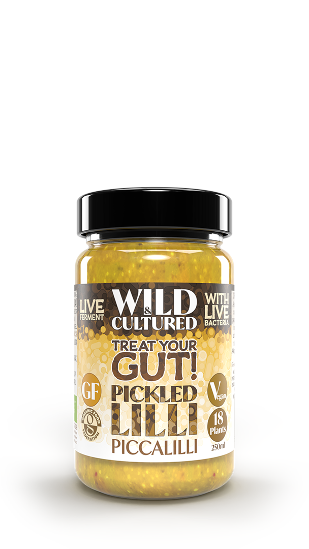 Live fermented organic probiotic gut healthy piccalilli