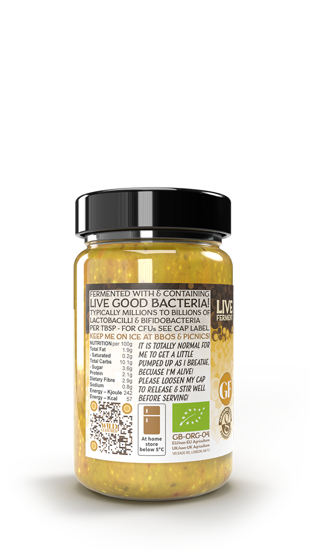 Live fermented organic probiotic gut healthy piccalilli