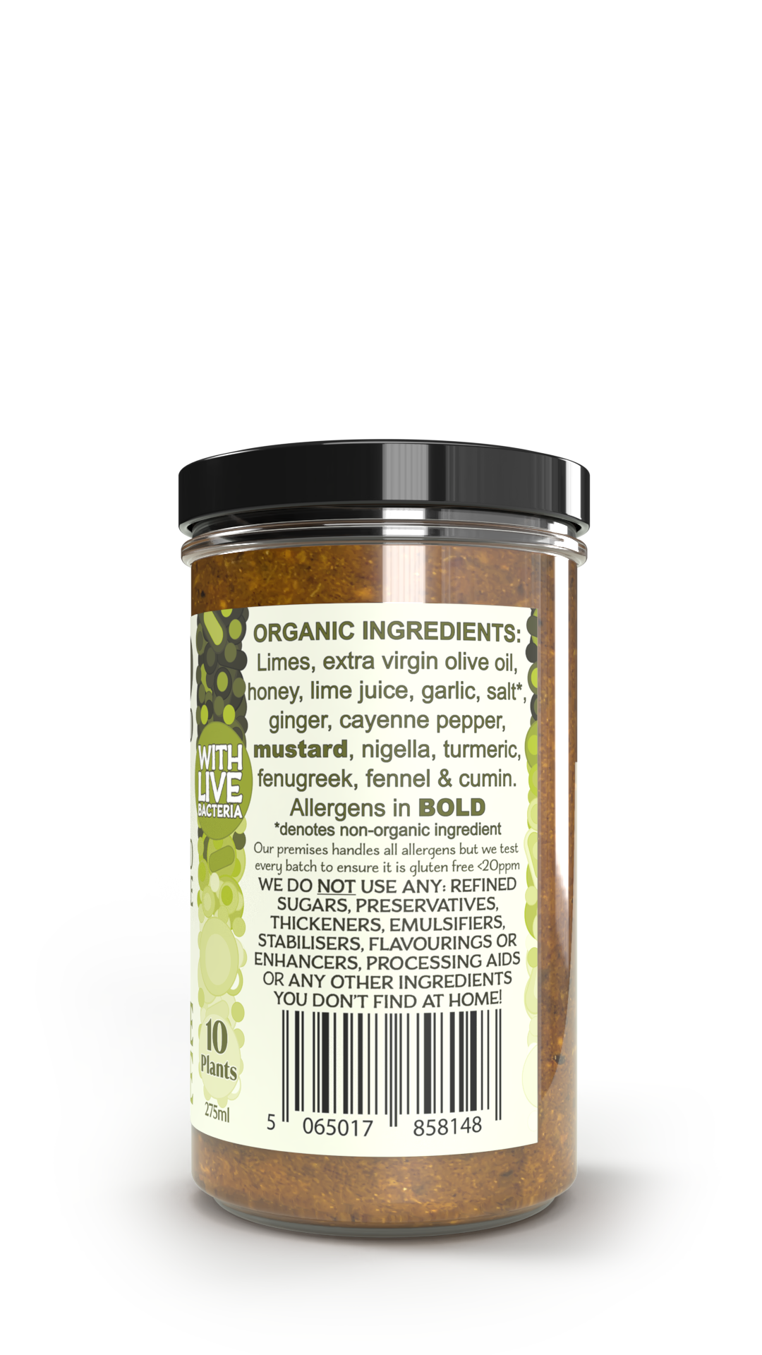 Live fermented organic probiotic gut healthy lime pickle