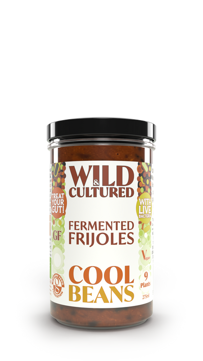 Live fermented organic probiotic gut healthy frijoles (refried beans)