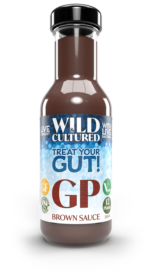 Live fermented organic probiotic gut healthy brown sauce