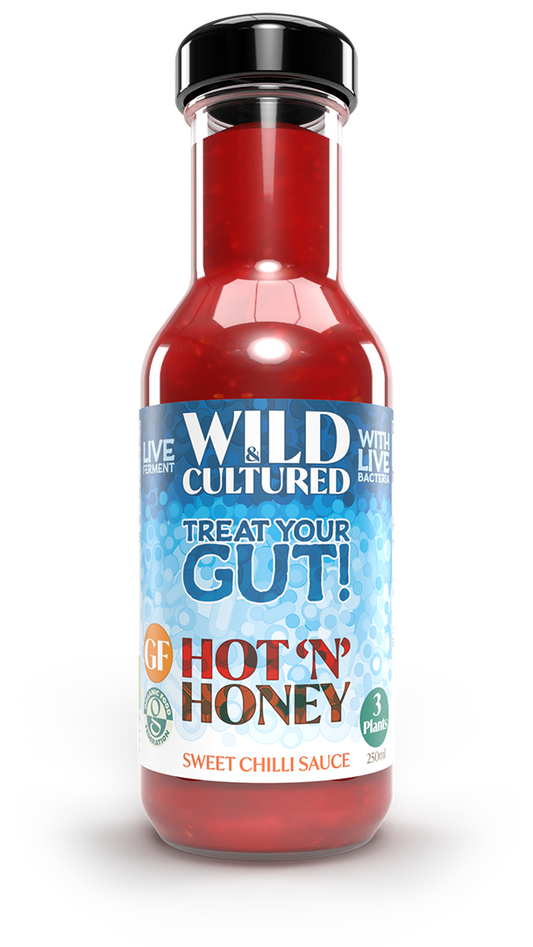 Live fermented organic probiotic gut healthy sweet chilli sauce