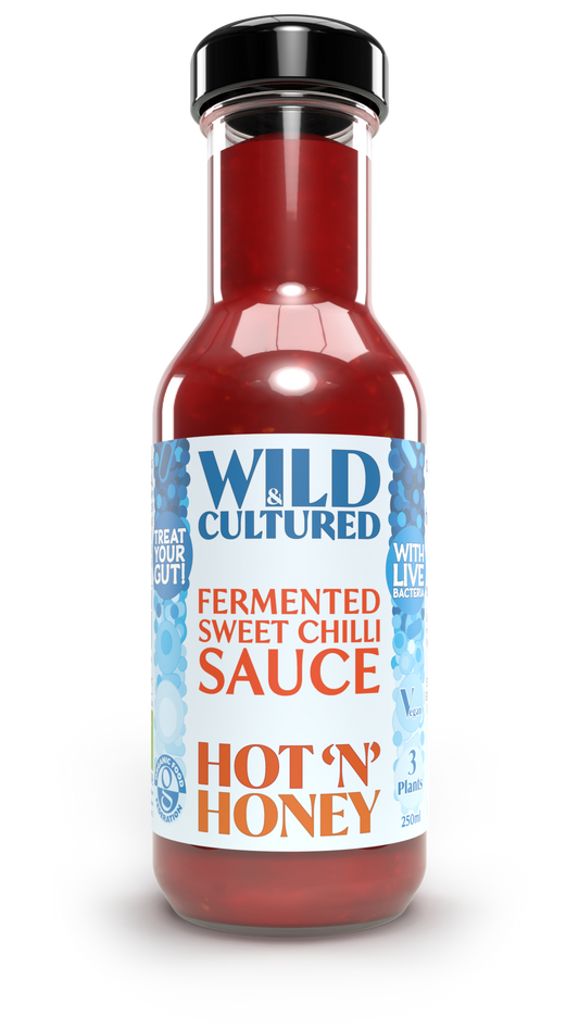 Live fermented organic probiotic gut healthy sweet chilli sauce