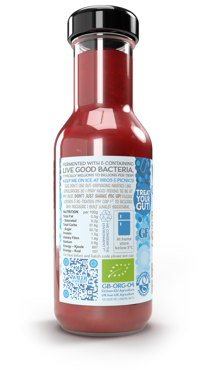 Live fermented organic probiotic gut healthy sweet chilli sauce