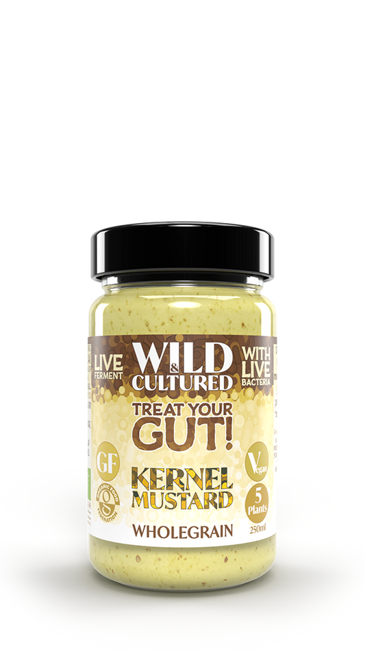 Live fermented organic probiotic gut healthy wholegrain mustard