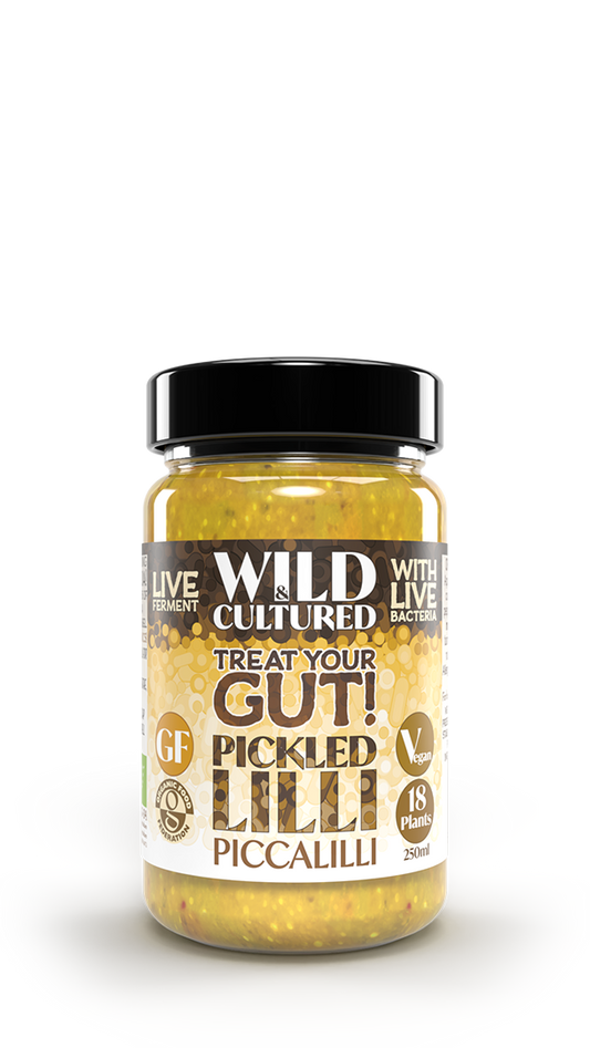 Live fermented organic probiotic gut healthy piccalilli