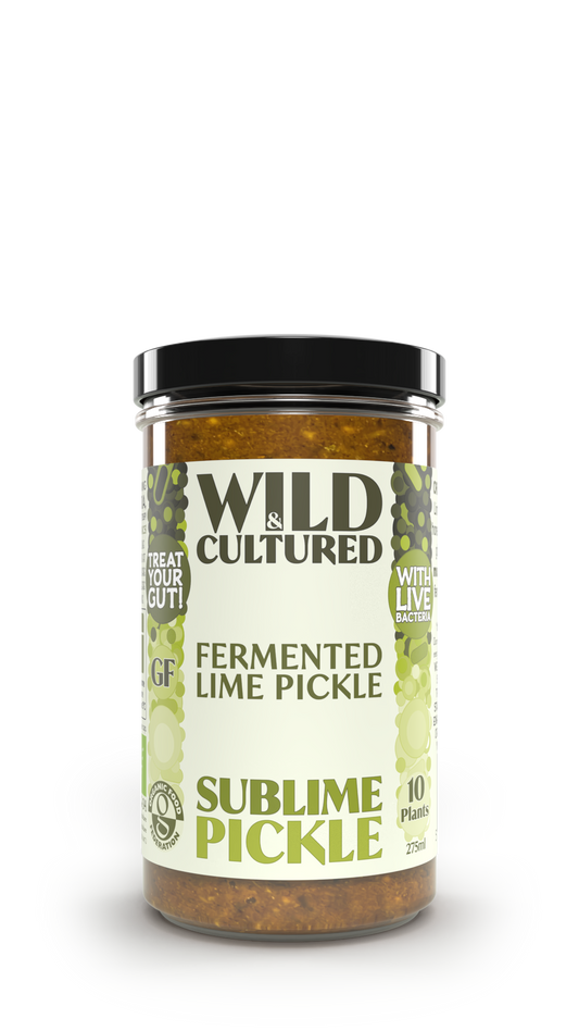Live fermented organic probiotic gut healthy lime pickle