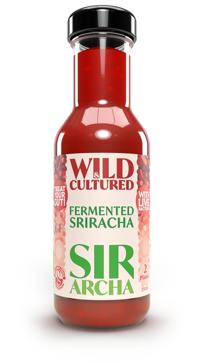 Live fermented organic probiotic gut healthy sriracha