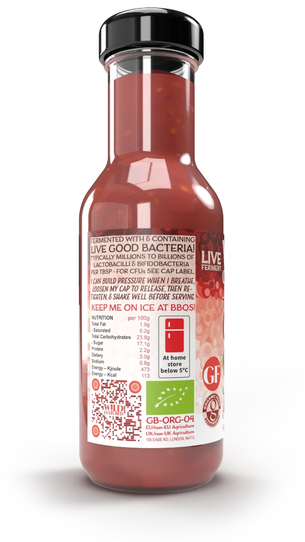 Live fermented organic probiotic gut healthy sriracha chilli sauce