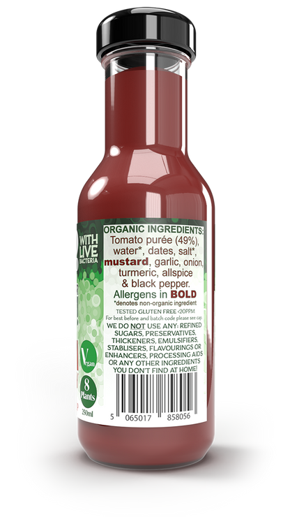 Live fermented organic probiotic gut healthy tomato sauce (ketchup)